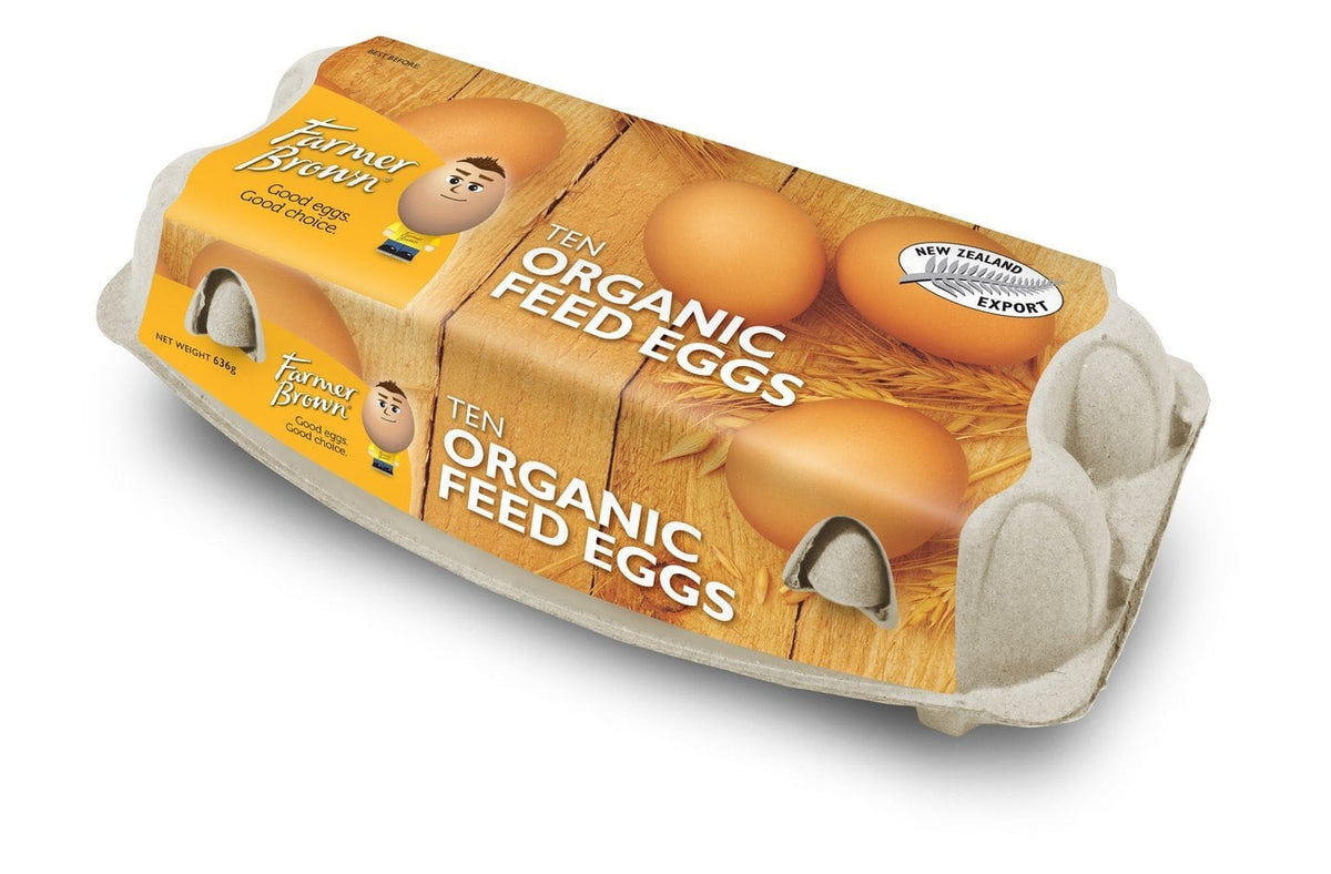 Organic Feed Eggs 10 Pieces (FRESH FROM NEW ZEALAND)